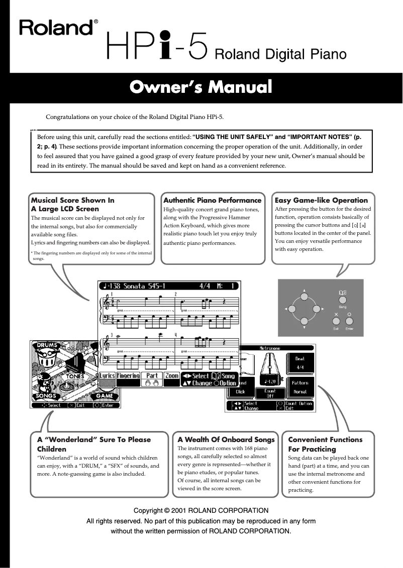 Image de la première page du manuel de l'appareil HPI-5