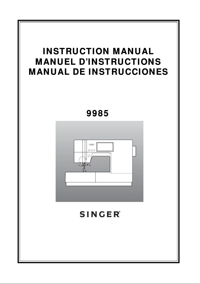 Página 1 del manual Manual de usuario Singer Quantum Stylist Touch 9985