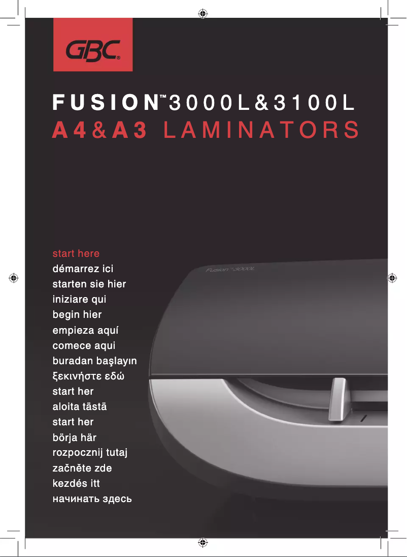 Page 1 de la notice Manuel utilisateur GBC Fusion 3200L