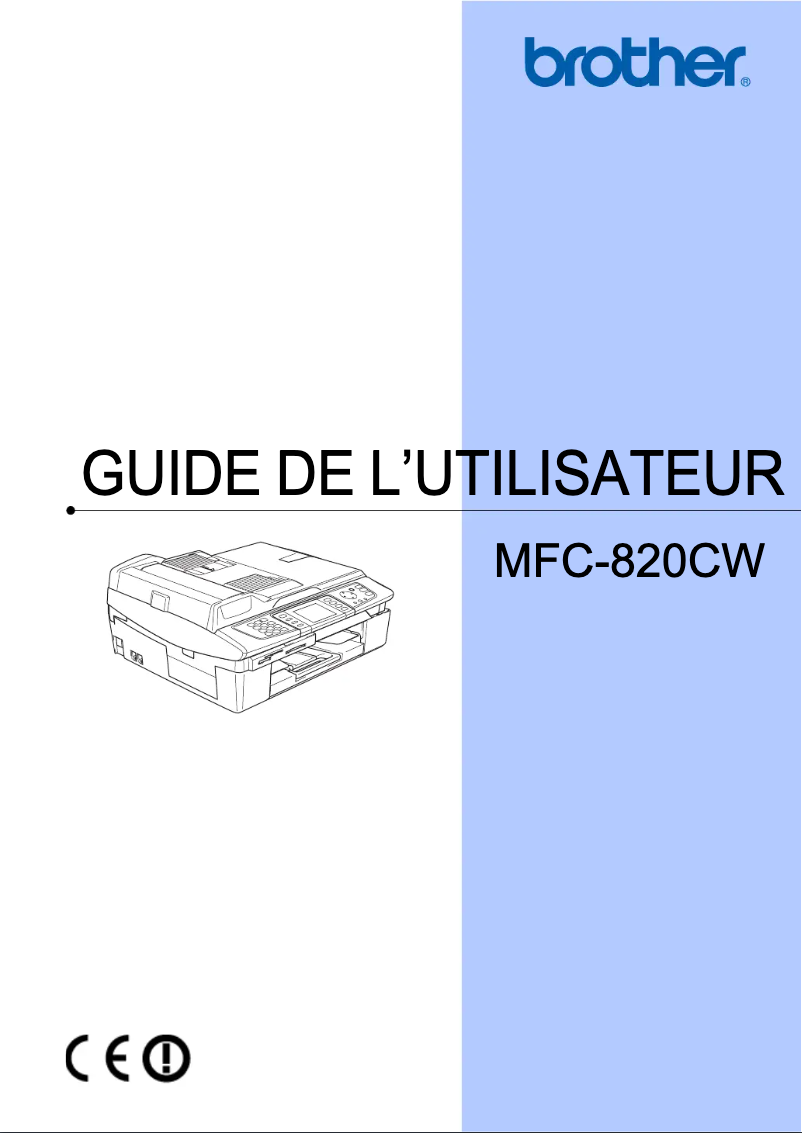 Page 1 de la notice Manuel utilisateur Brother MFC-820CW