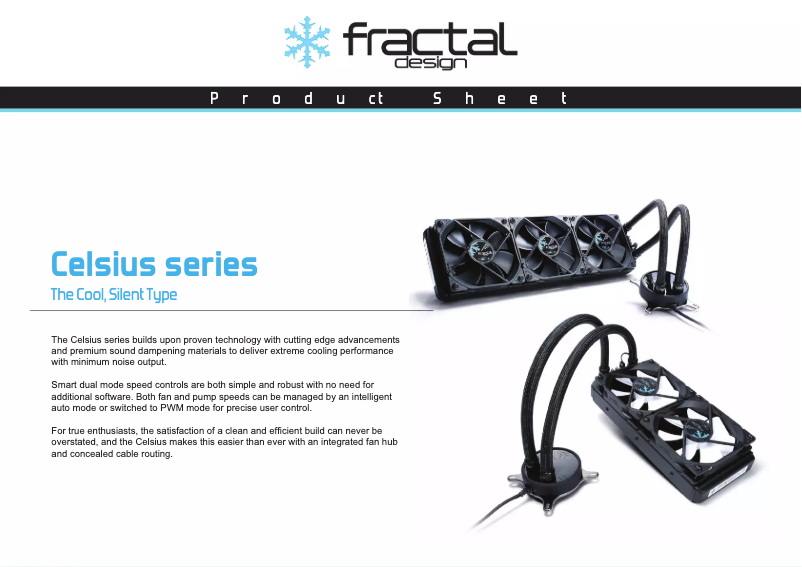 Page 1 de la notice Fiche technique Fractal Design Celsius S24