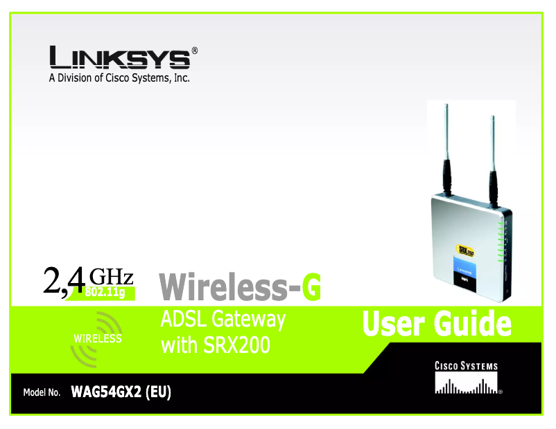 Página 1 del manual Manual de usuario Linksys WAG54GX2