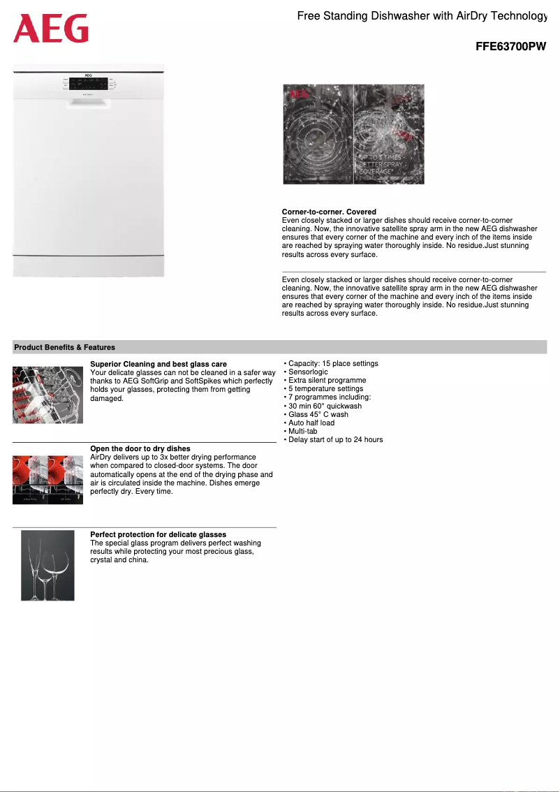 Image de la première page du manuel de l'appareil FFE63700PW