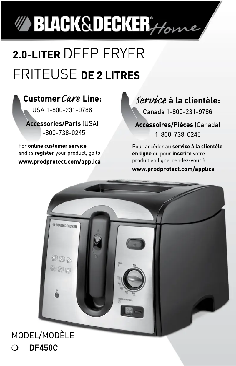 Page 1 de la notice Manuel utilisateur Black & Decker DF450C