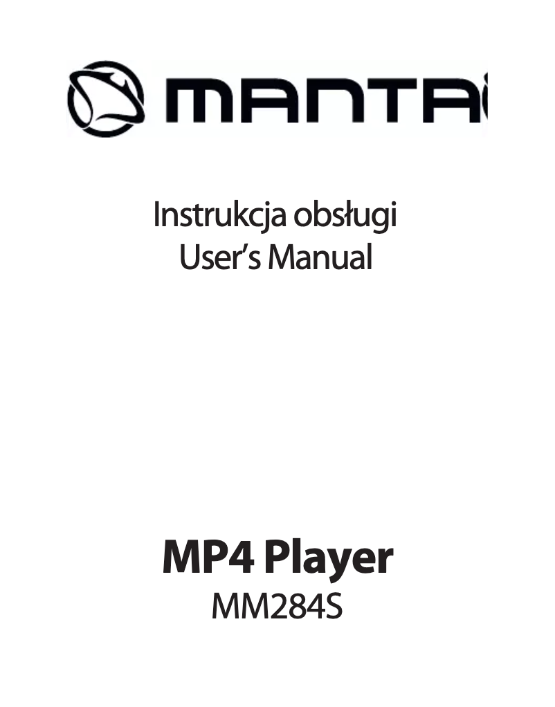 Page n°1 - Manuel utilisateur Manta MM284S