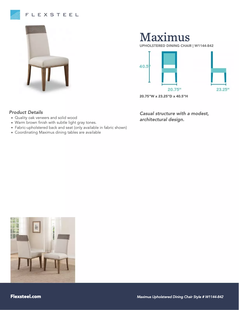 Page 1 de la notice Manuel utilisateur Flexsteel Maximus W1144-842