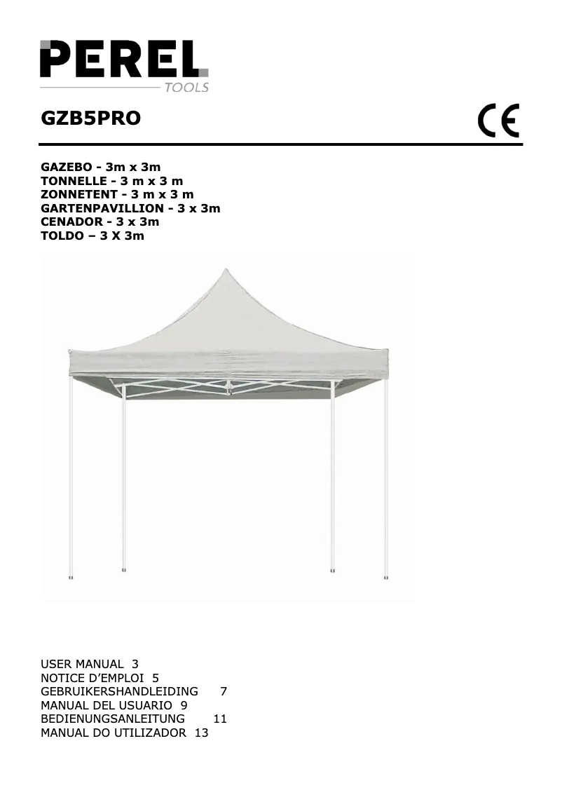Page n°1 - Manuel utilisateur Perel GZB5PRO