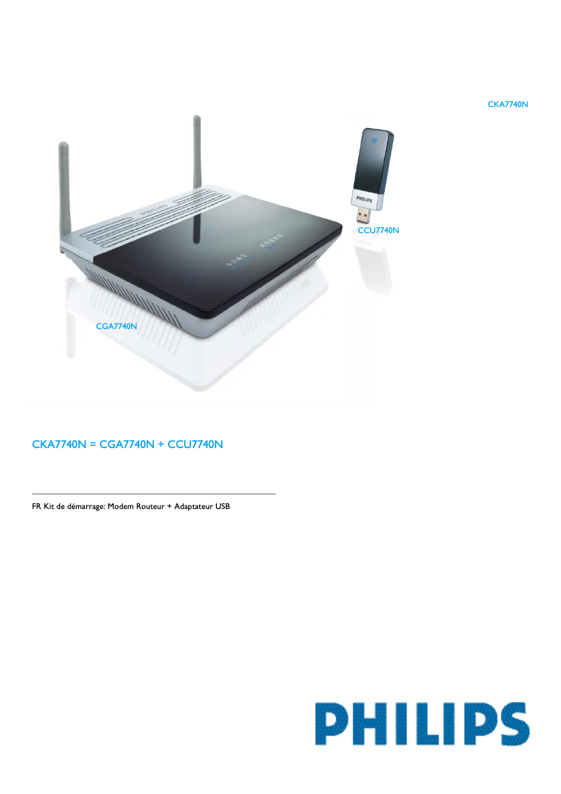 Page 1 de la notice Mode d'emploi Philips CKA7740N
