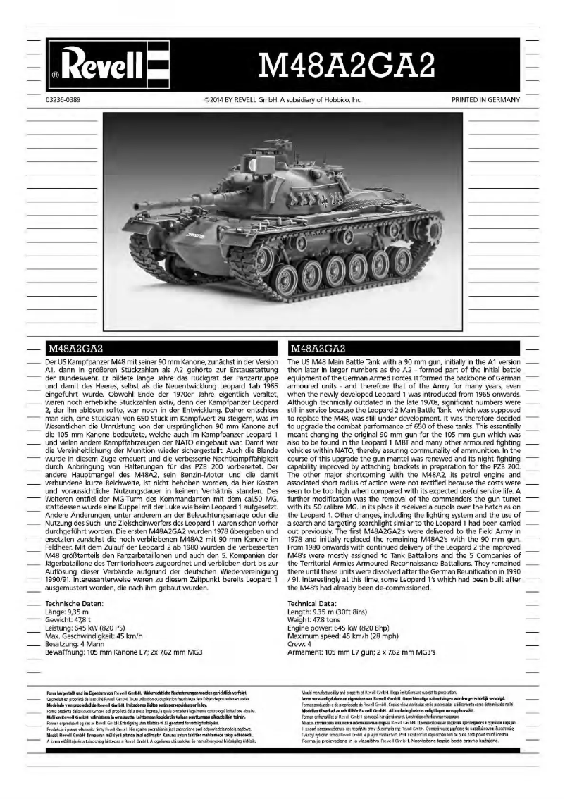 Image de la première page du manuel de l'appareil M48 A2GA2