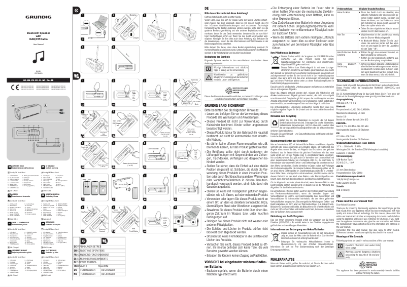 Image de la première page du manuel de l'appareil Band BT
