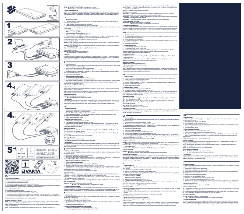 Page 1 de la notice Manuel utilisateur Varta 57977101111