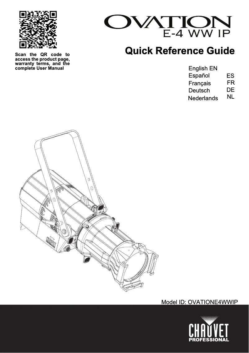 Página 1 del manual Manual de usuario Chauvet Ovation E-4WW IP