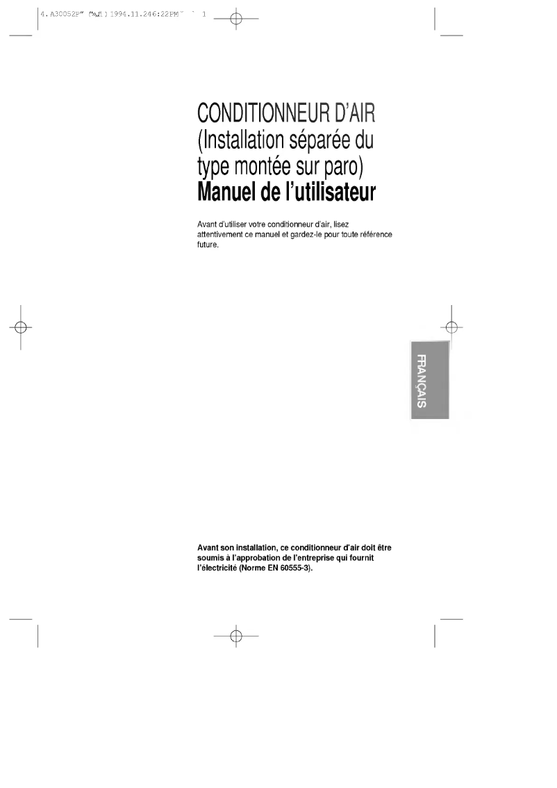 Image de la première page du manuel de l'appareil LSNJ0761NL