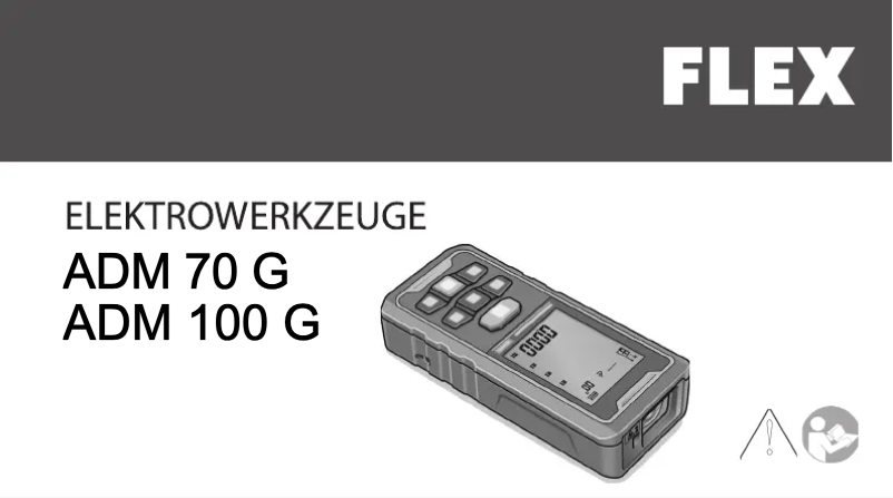 Page n°1 - Manuel utilisateur Flex ADM 70 G