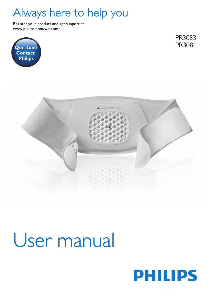 Página 1 del manual Manual de usuario Philips BlueTouch PR3083