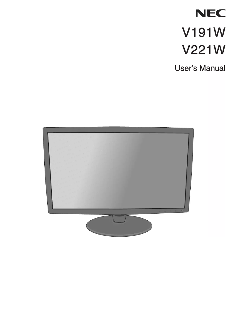 Image de la première page du manuel de l'appareil V221W