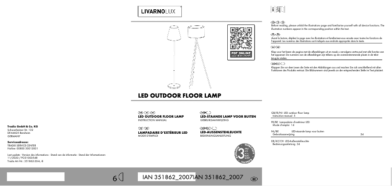 Image de la première page du manuel de l'appareil IAN 351862