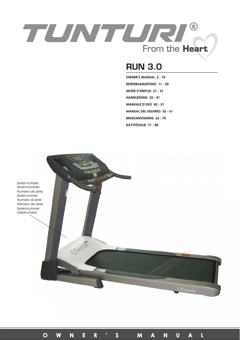 Image de la première page du manuel de l'appareil Run 3.0