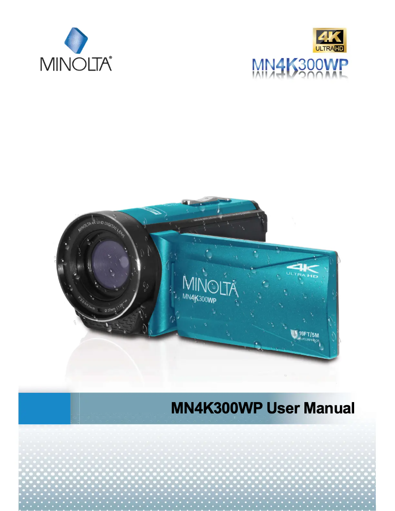 Page n°1 - Manuel utilisateur Minolta MN4K300WP