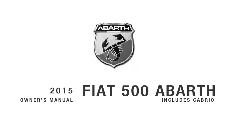 Page 1 de la notice Manuel utilisateur Fiat 500 Abarth (2015)
