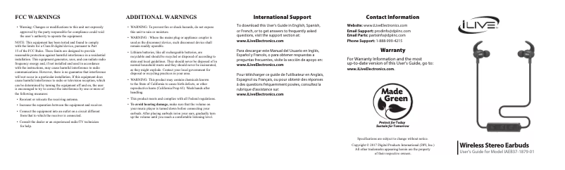 Image de la première page du manuel de l'appareil IAEB37