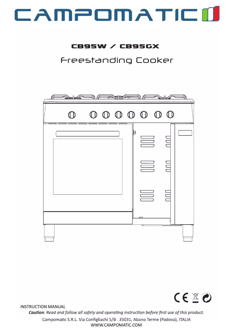 Page 1 de la notice Manuel utilisateur Campomatic CB95GX