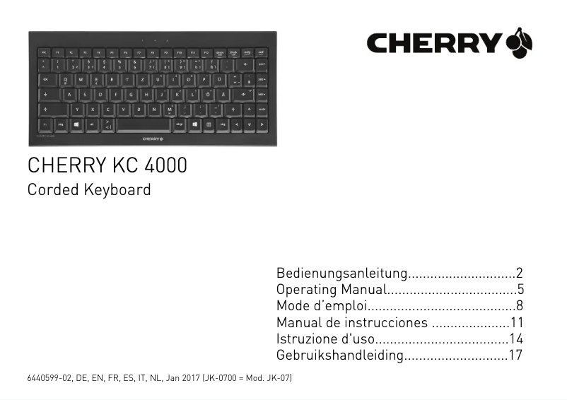 Image de la première page du manuel de l'appareil KC 4000