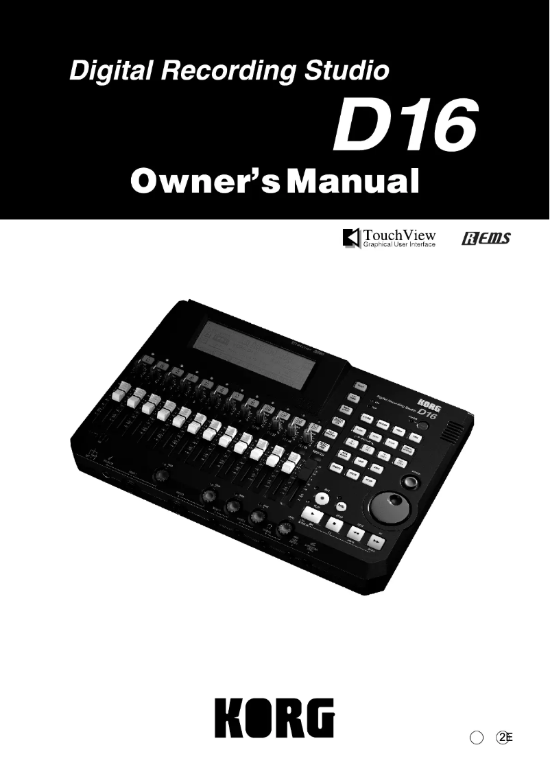 Page n°1 - Manuel utilisateur Korg D16