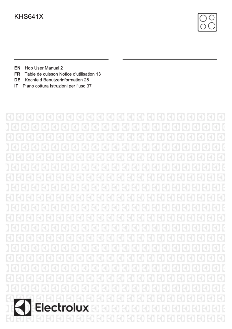 Image de la première page du manuel de l'appareil KHS641X