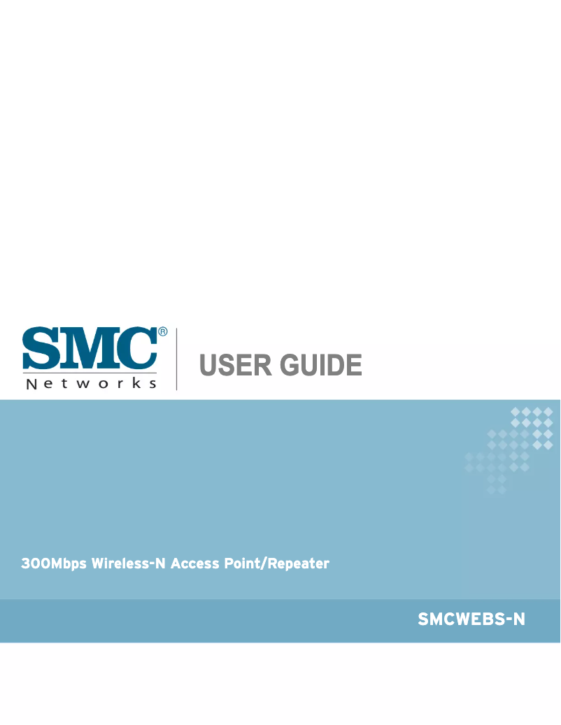 Page 1 de la notice Manuel utilisateur SMC WEBS-N EZ