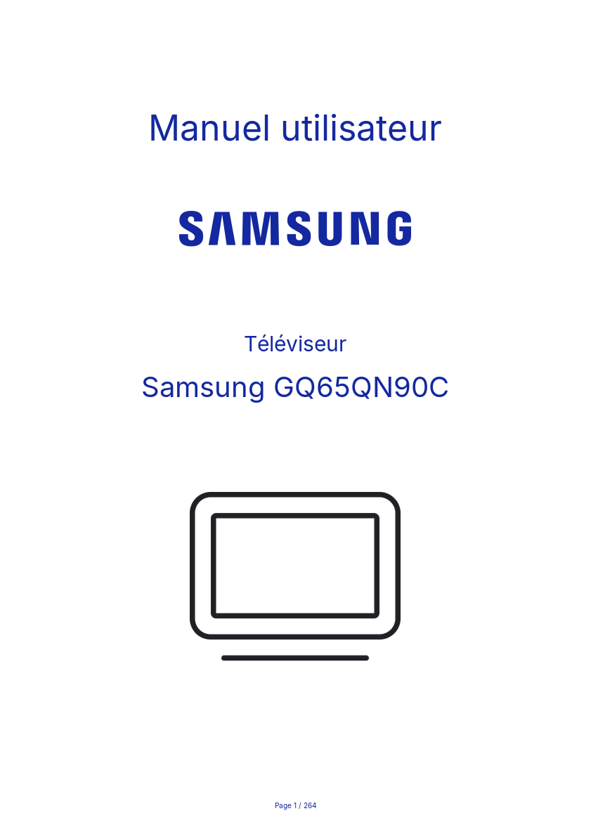 Page n°1 - Manuel utilisateur Samsung GQ65QN90C