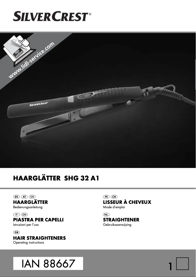 Page n°1 - Manuel utilisateur SilverCrest SHG 32 A1