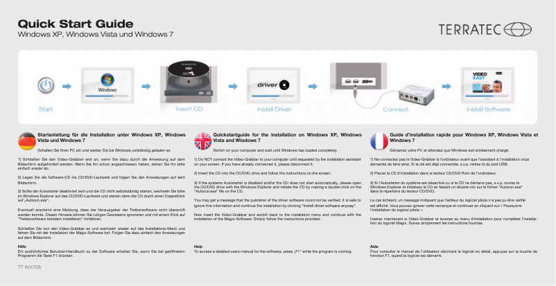 Image de la première page du manuel de l'appareil Grabster AV300MX