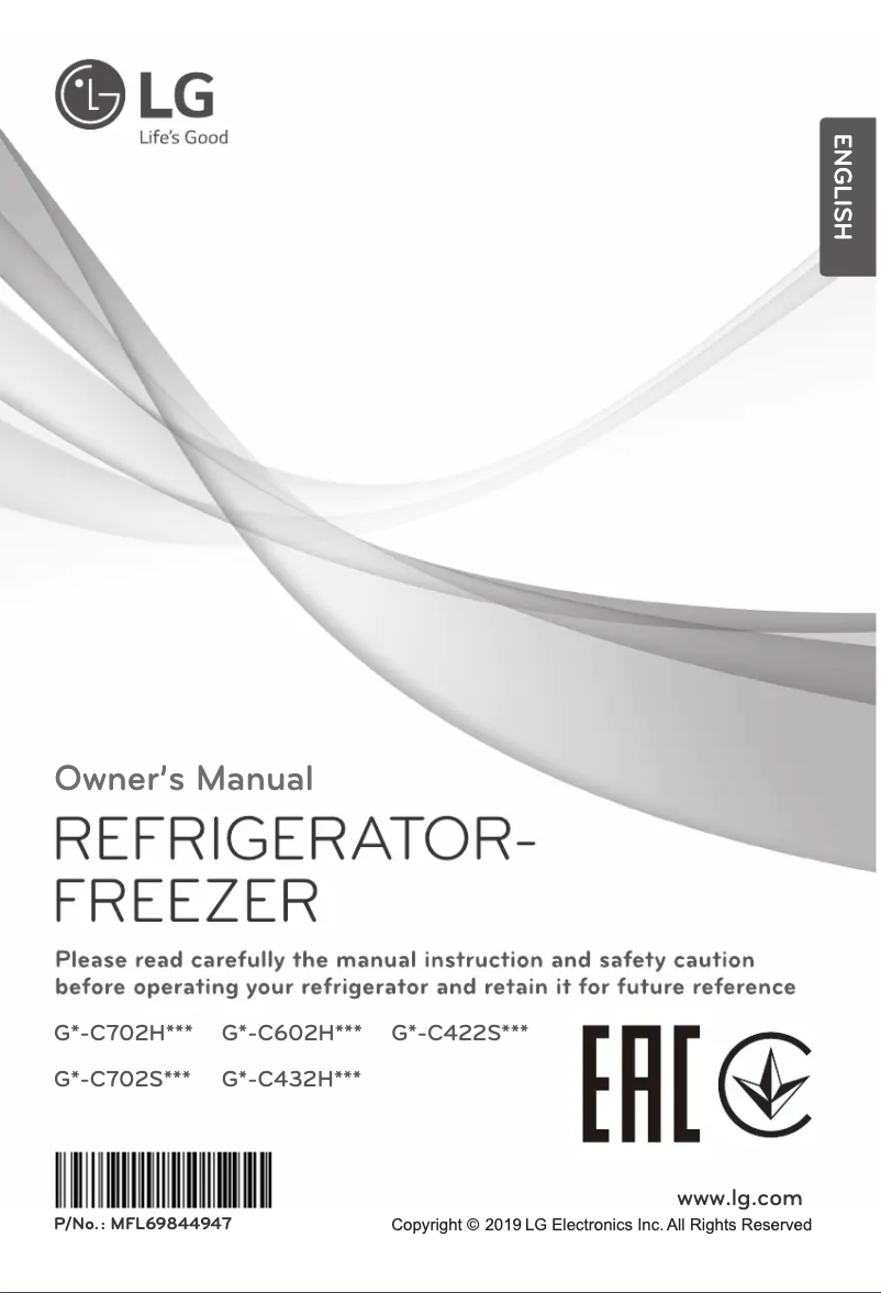 Page 1 de la notice Manuel utilisateur LG GN-C422SMCZ