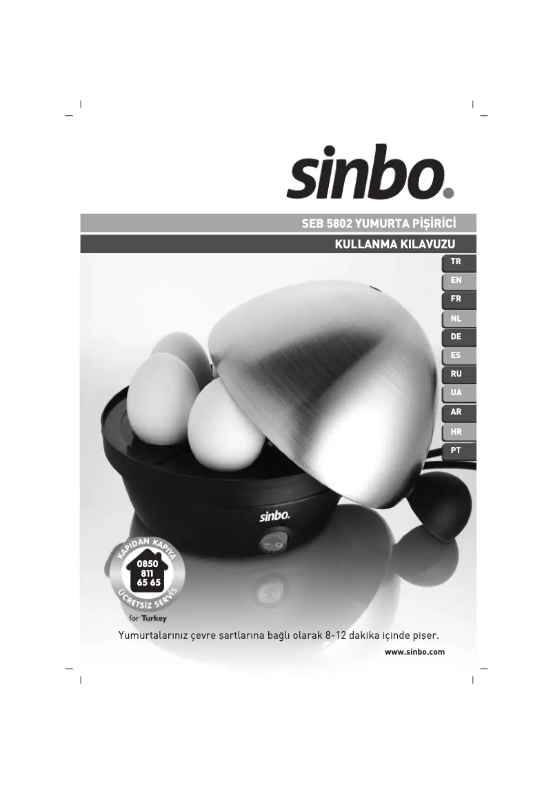Page n°1 - Manuel utilisateur Sinbo SEB 5802