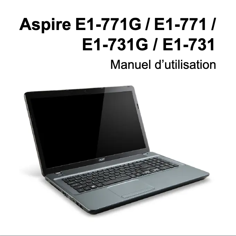 Imagen de la primera página del manual del dispositivo Aspire E1-731G