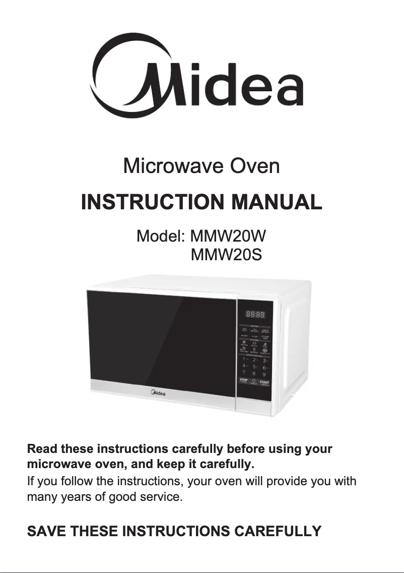 Page n°1 - Manuel utilisateur Midea MMW20S