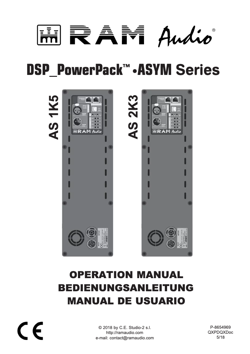 Page 1 de la notice Manuel utilisateur Ram Audio AS 2K3