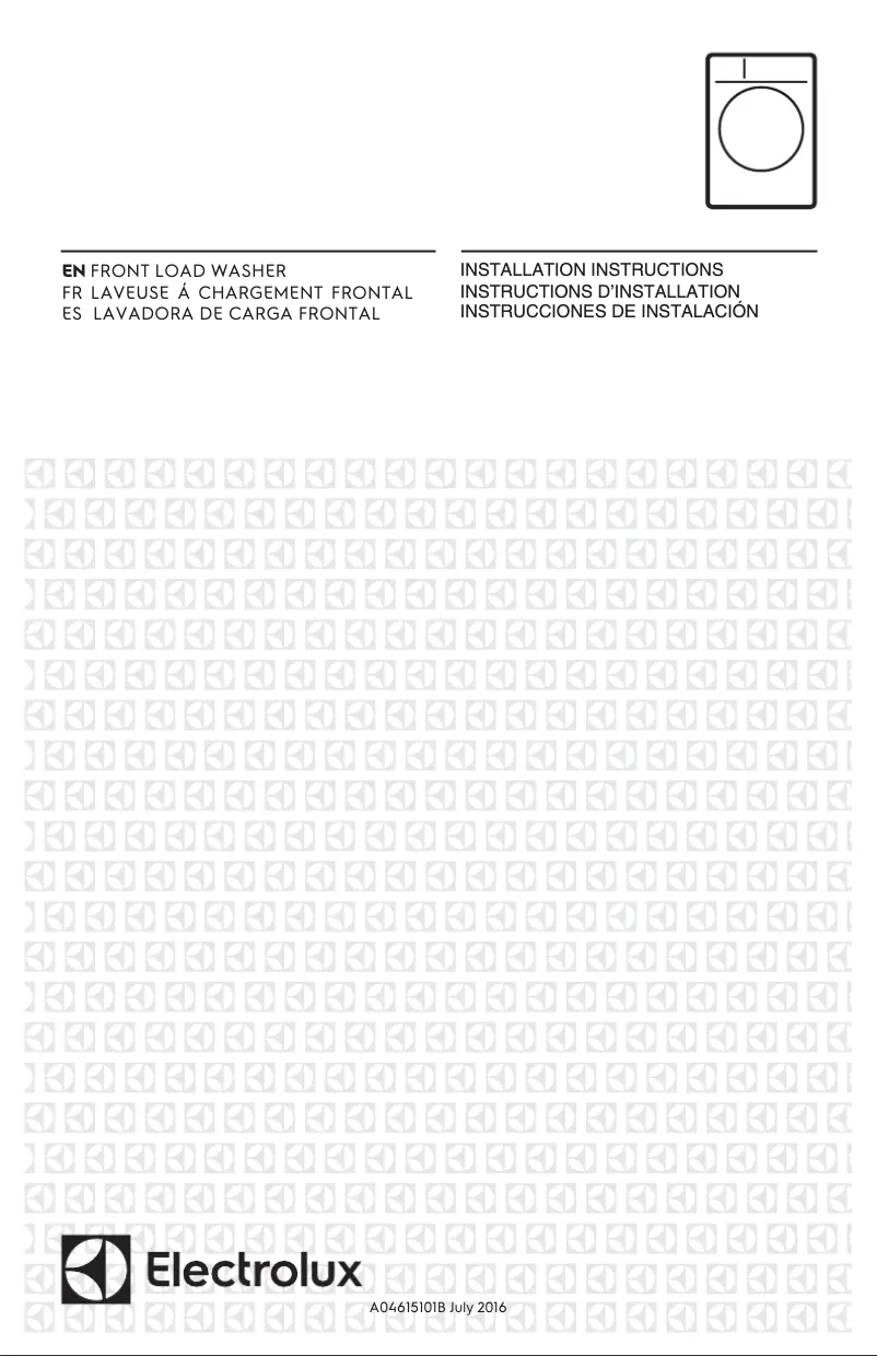 Page 1 de la notice Guide d'installation Electrolux EFLS617SIW