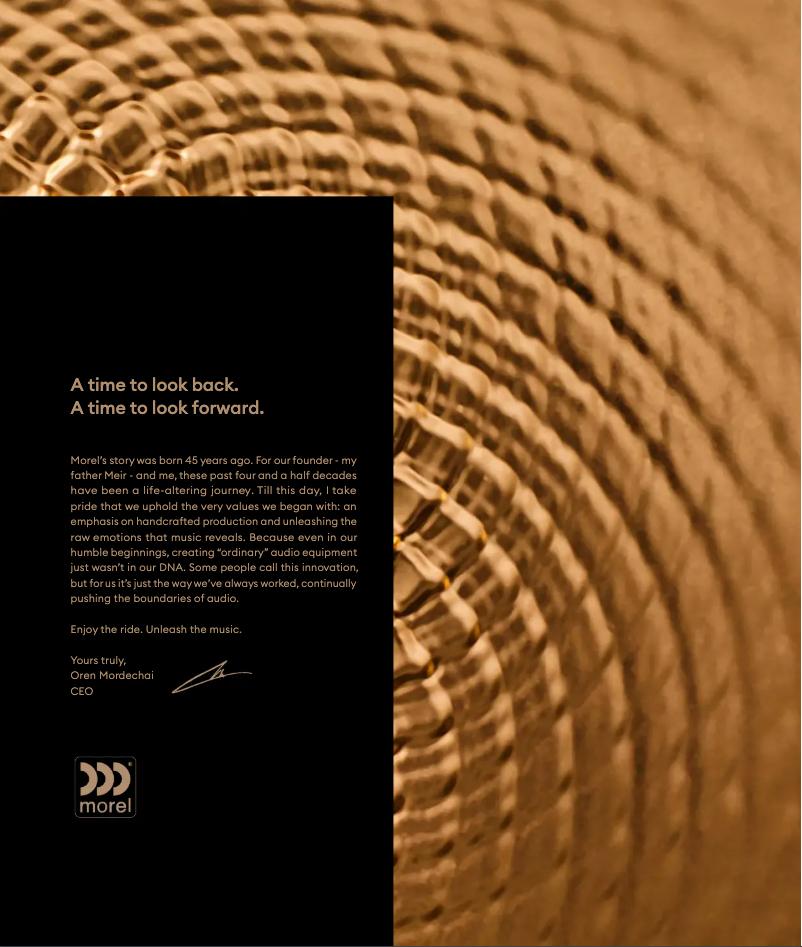 Page n°1 - Manuel utilisateur Morel Elate Carbon