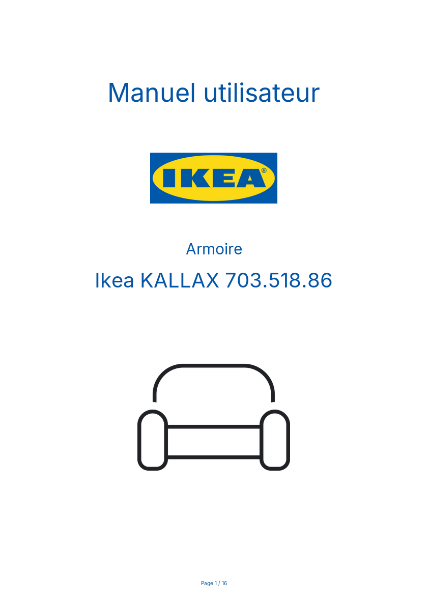 Image de la première page du manuel de l'appareil KALLAX 703.518.86