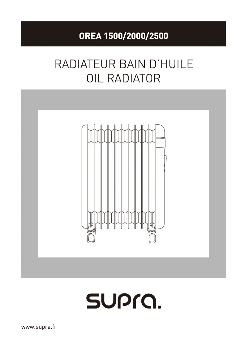 Image de la première page du manuel de l'appareil OREA 1500