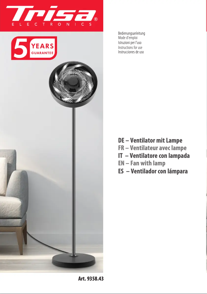 Image de la première page du manuel de l'appareil Ambiance 9358.43