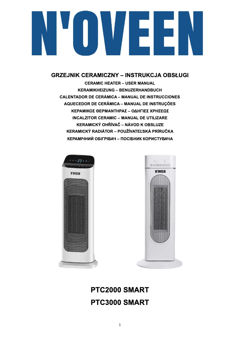Imagen de la primera página del manual del dispositivo PTC2000 Smart