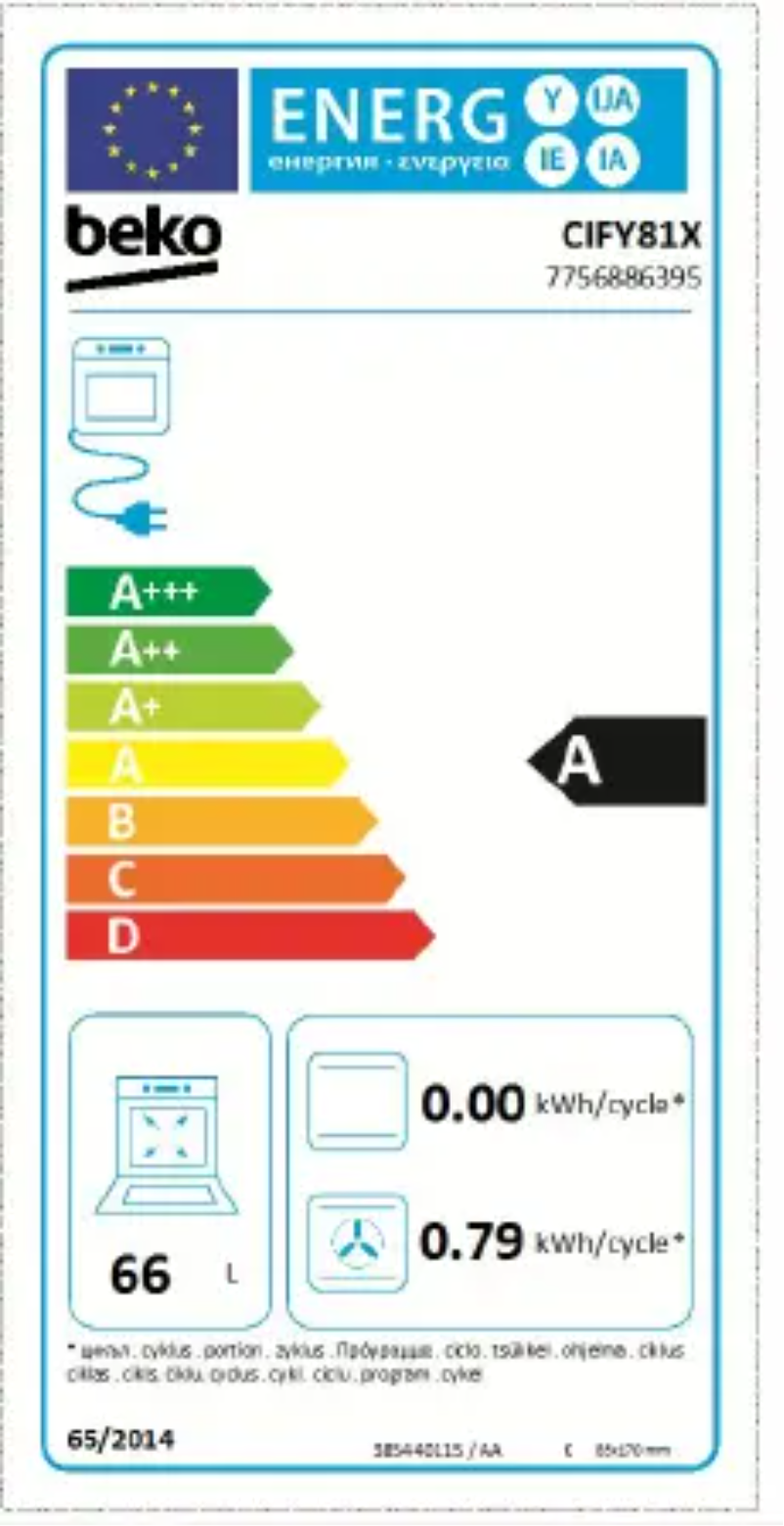 Page 1 de la notice Manuel utilisateur Beko CIFY81