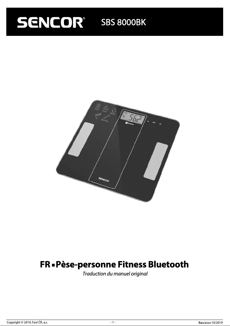 Image de la première page du manuel de l'appareil SBS 8000BK