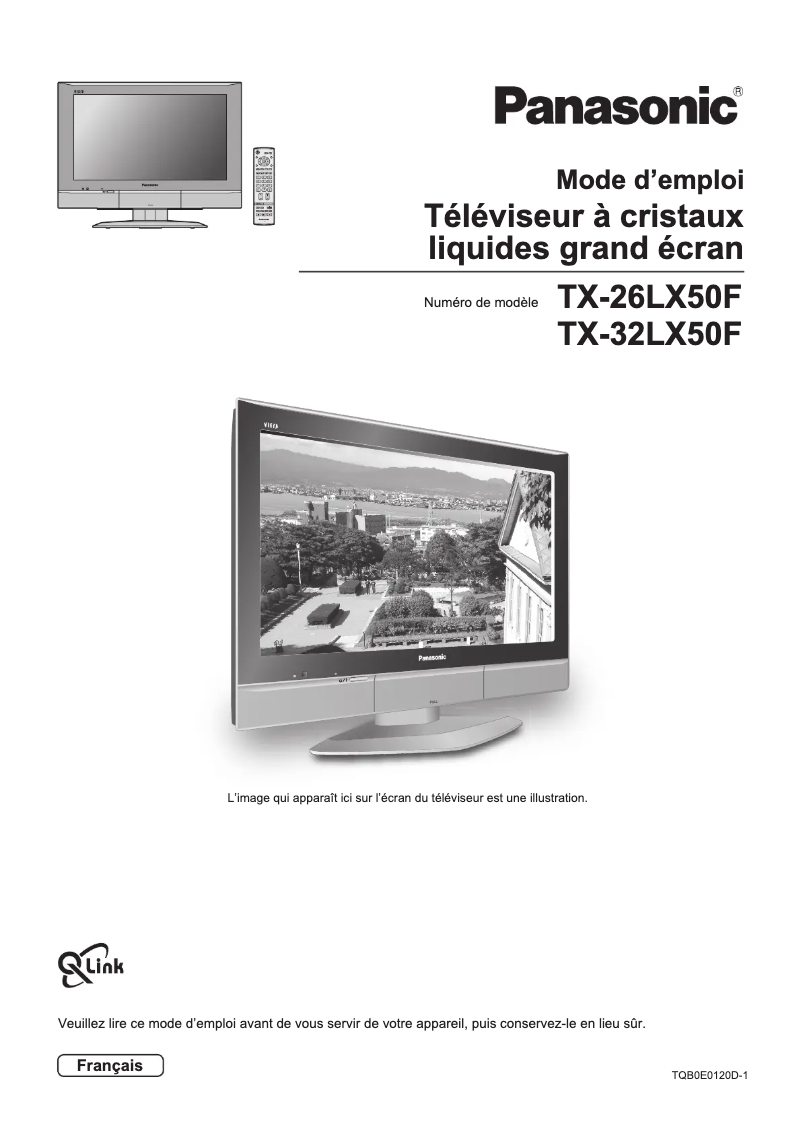 Image de la première page du manuel de l'appareil Viera TX-32LX50F
