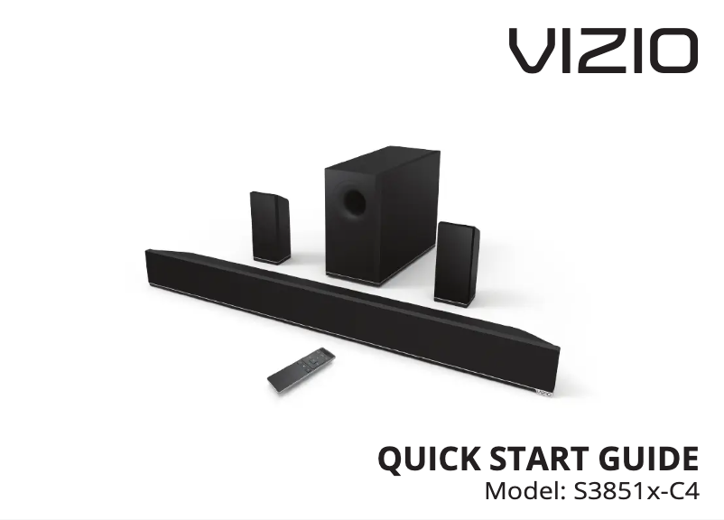 Page 1 de la notice Manuel utilisateur VIZIO S3851x-C4