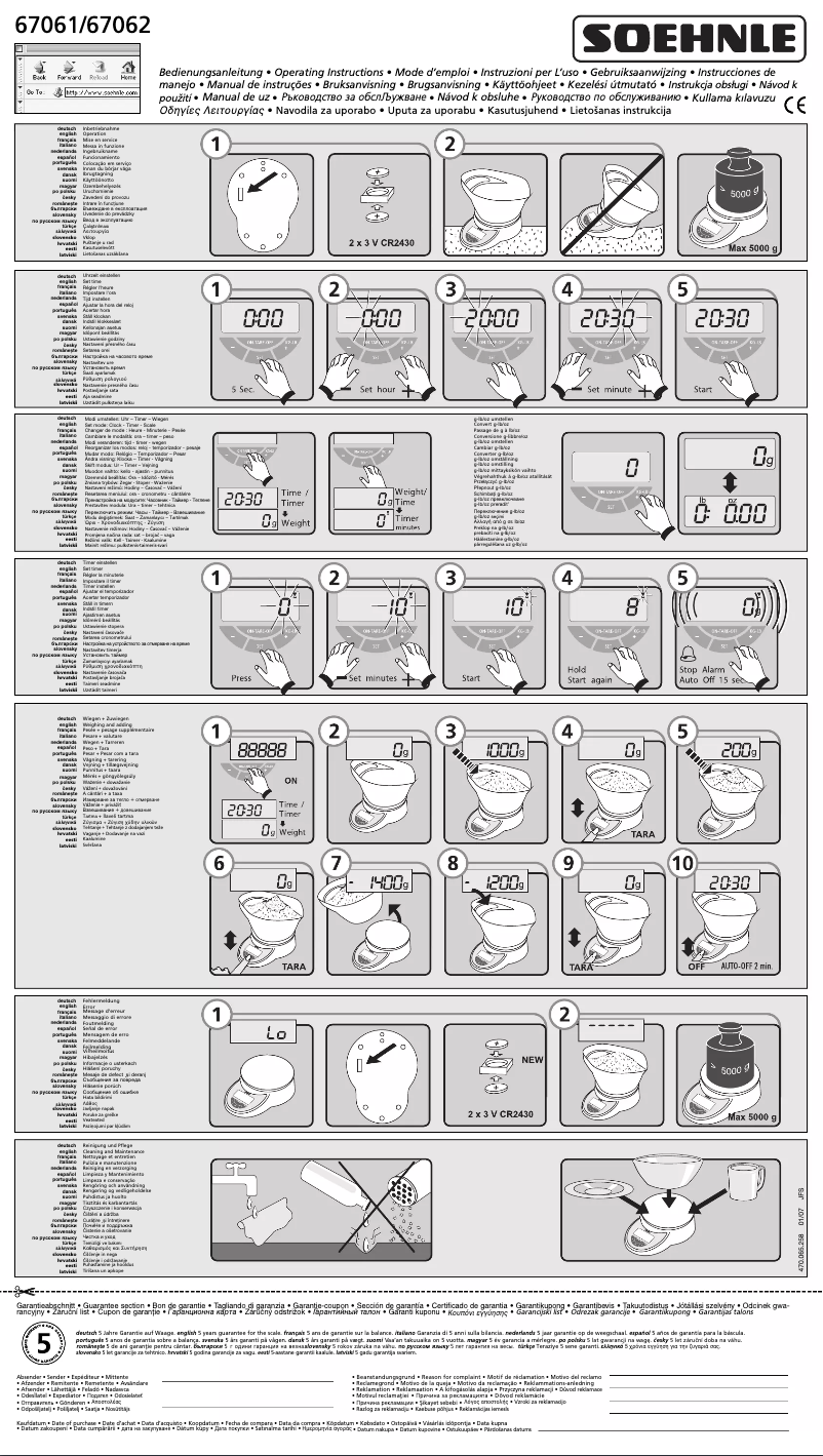 Image de la première page du manuel de l'appareil Presto 67077