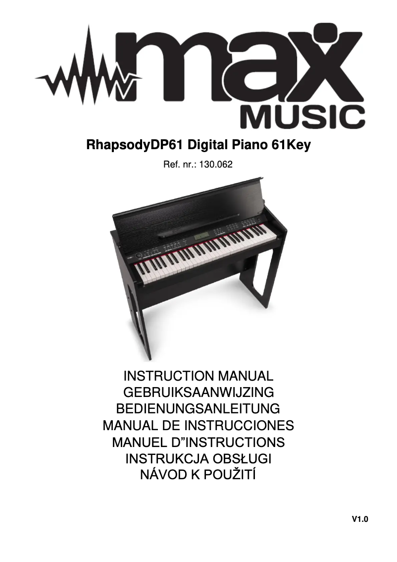 Page n°1 - Manuel utilisateur MAX RhapsodyDP61
